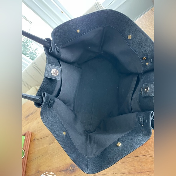 DeMellier Elegant Black Tote with Gold Detail - Picture 8 of 10